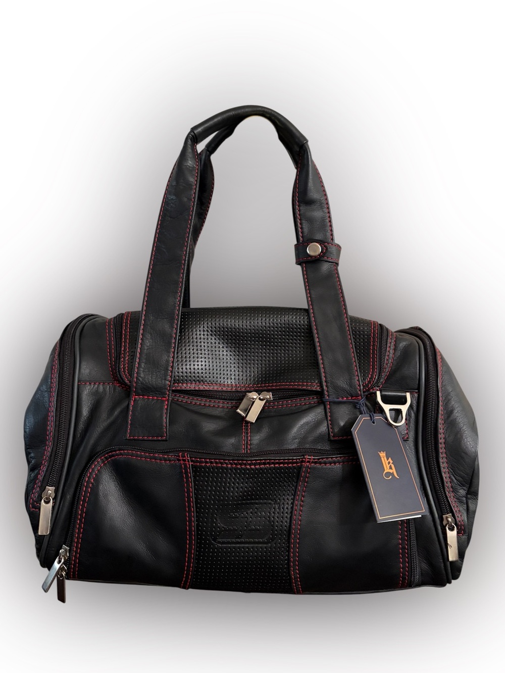 Custom Simmons Bank (S1) Links & Kings Sports Duffel Bag NWT Black Leather